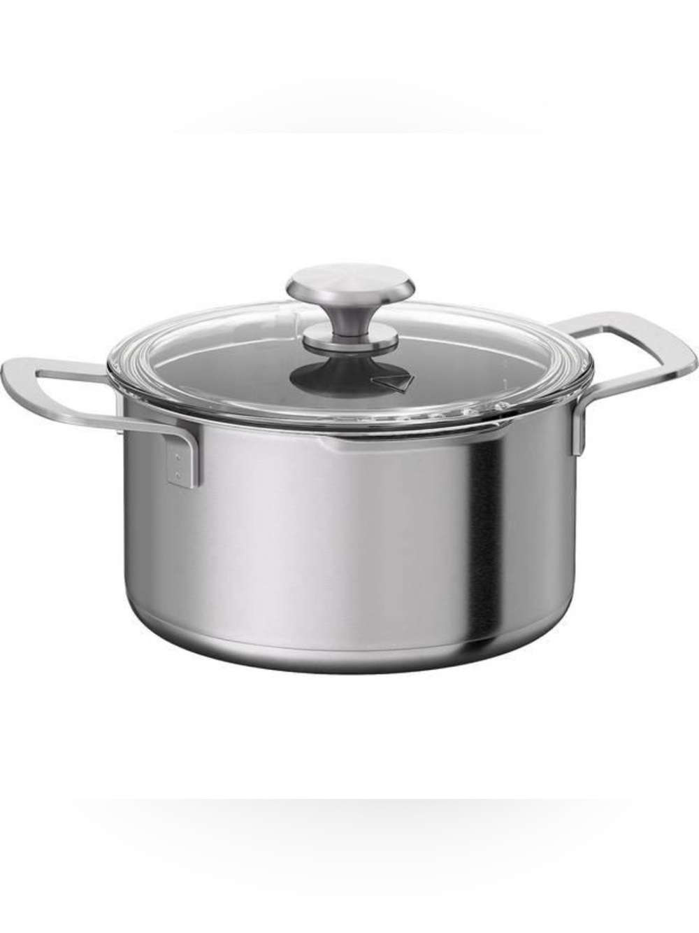 IKEA HEMKOMST 3.2 qt Stainless Steel Stockpot w/ Glass Lid, Double Handles